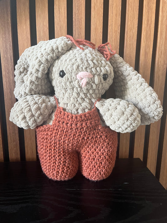 Bunny Stuffy with Overalls